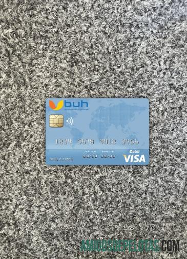 Cartão de débito Visa do Haiti BUH Bank Photolook Front exemplo